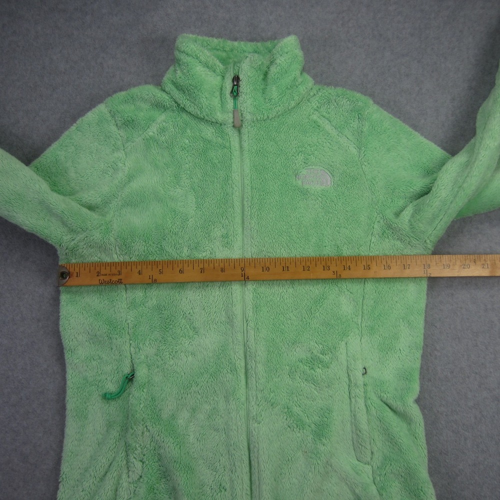 The North‎ Face Jacket Womens Small Green Full Zip Fuzzy Fleece Outdoor - Picture 12 of 16